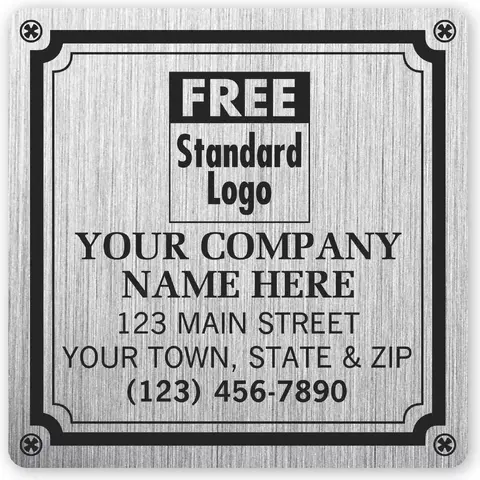 1520 - Weatherproof Plate Labels, Brushed Chrome