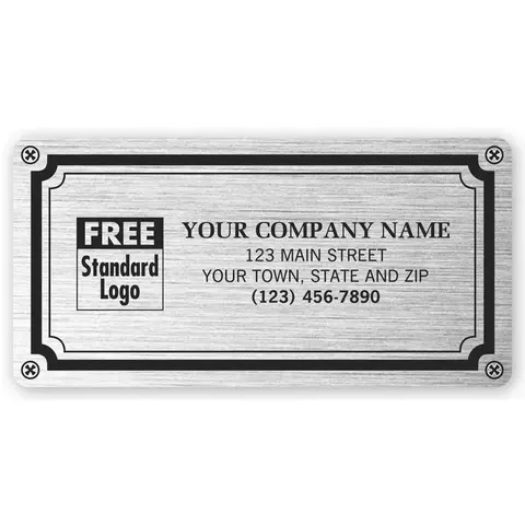 1521 - Weatherproof Plate Labels, Brushed Chrome