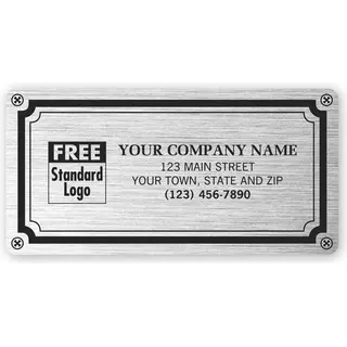 1521 - Weatherproof Plate Labels, Brushed Chrome