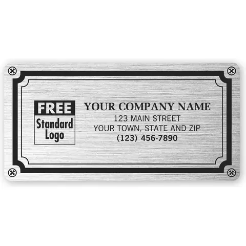 1521 - Weatherproof Plate Labels, Brushed Chrome