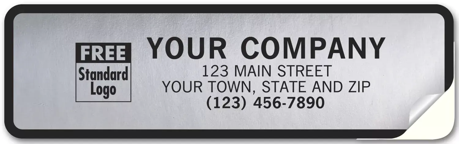 357 - Weatherproof Labels, Tuff Shield Chrome Poly Film