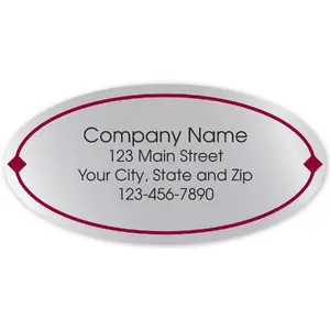 Small oval weatherproof labels
