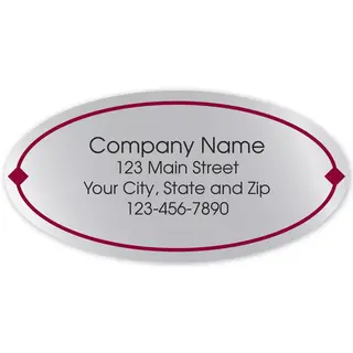 Small oval weatherproof labels