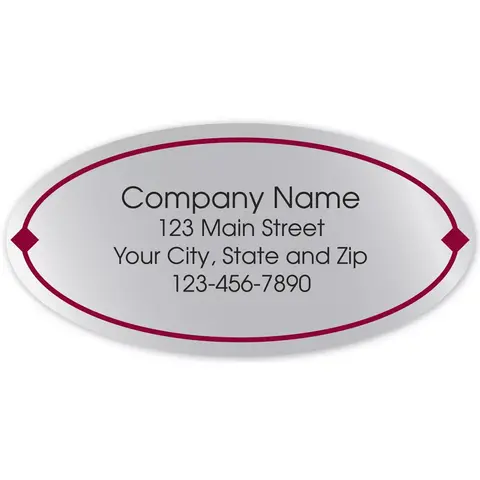 Small oval weatherproof labels