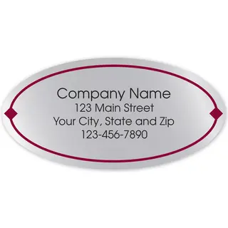 Small oval weatherproof labels