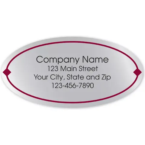 Small oval weatherproof labels
