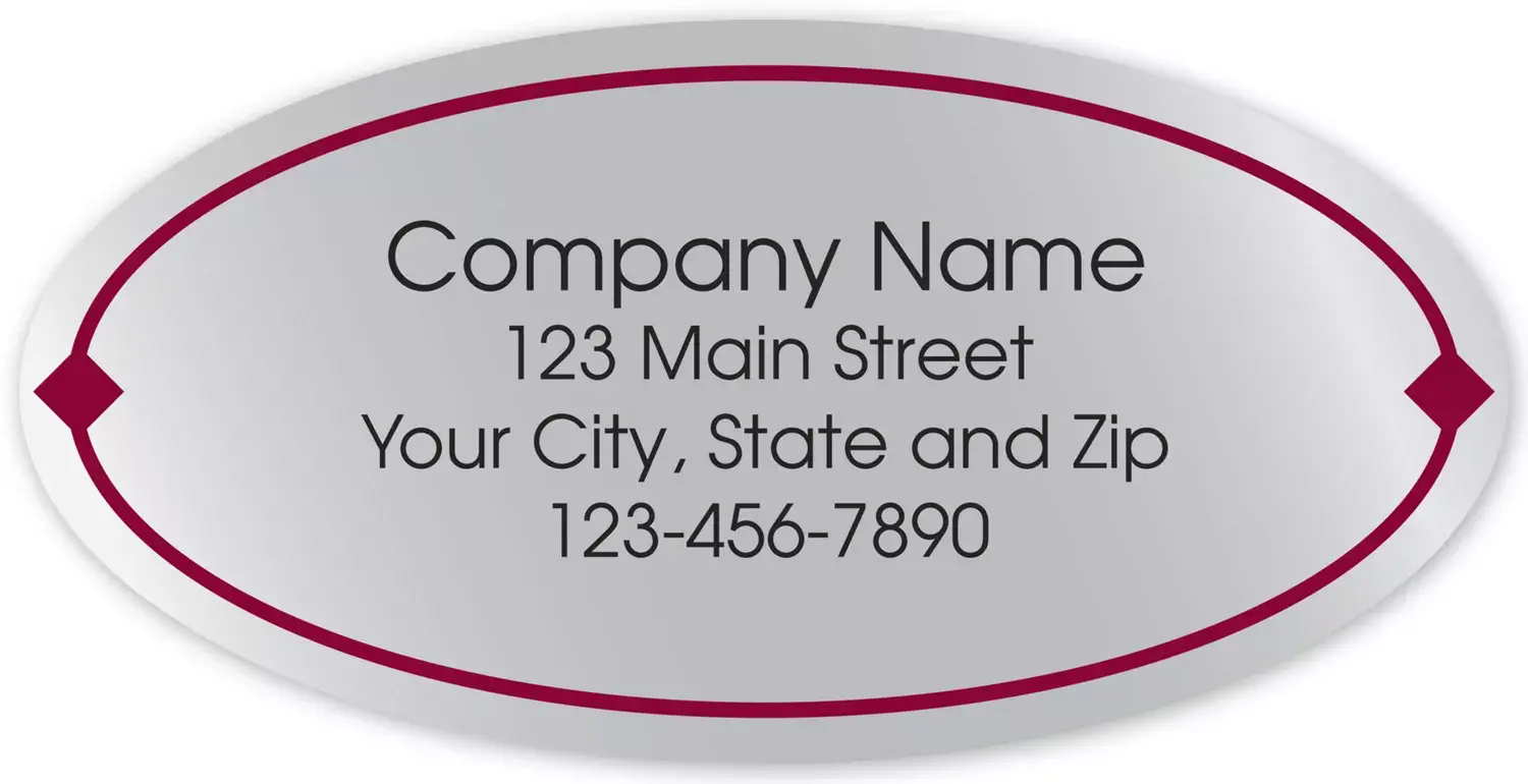 Small oval weatherproof labels