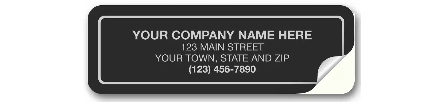 369 - Black Custom Weatherproof Labels