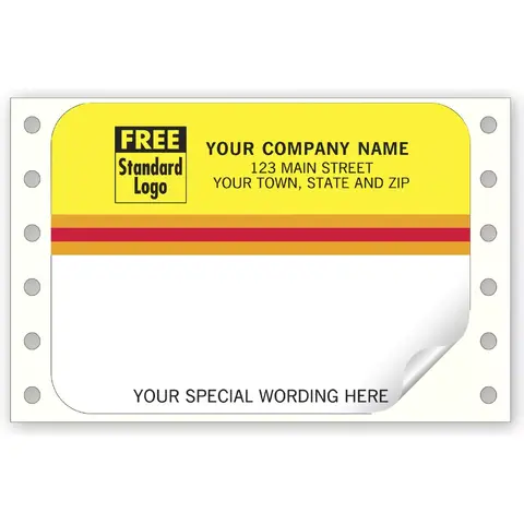 1210 - Continuous Mailing Labels, Bright Yellow