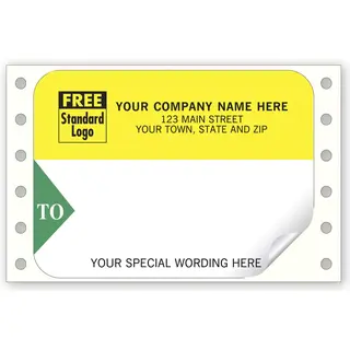 1286 - Continuous Mailing Labels, Yellow & Green