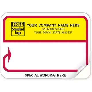 D213 - Continuous Mailing Labels, Red & Bright Yellow