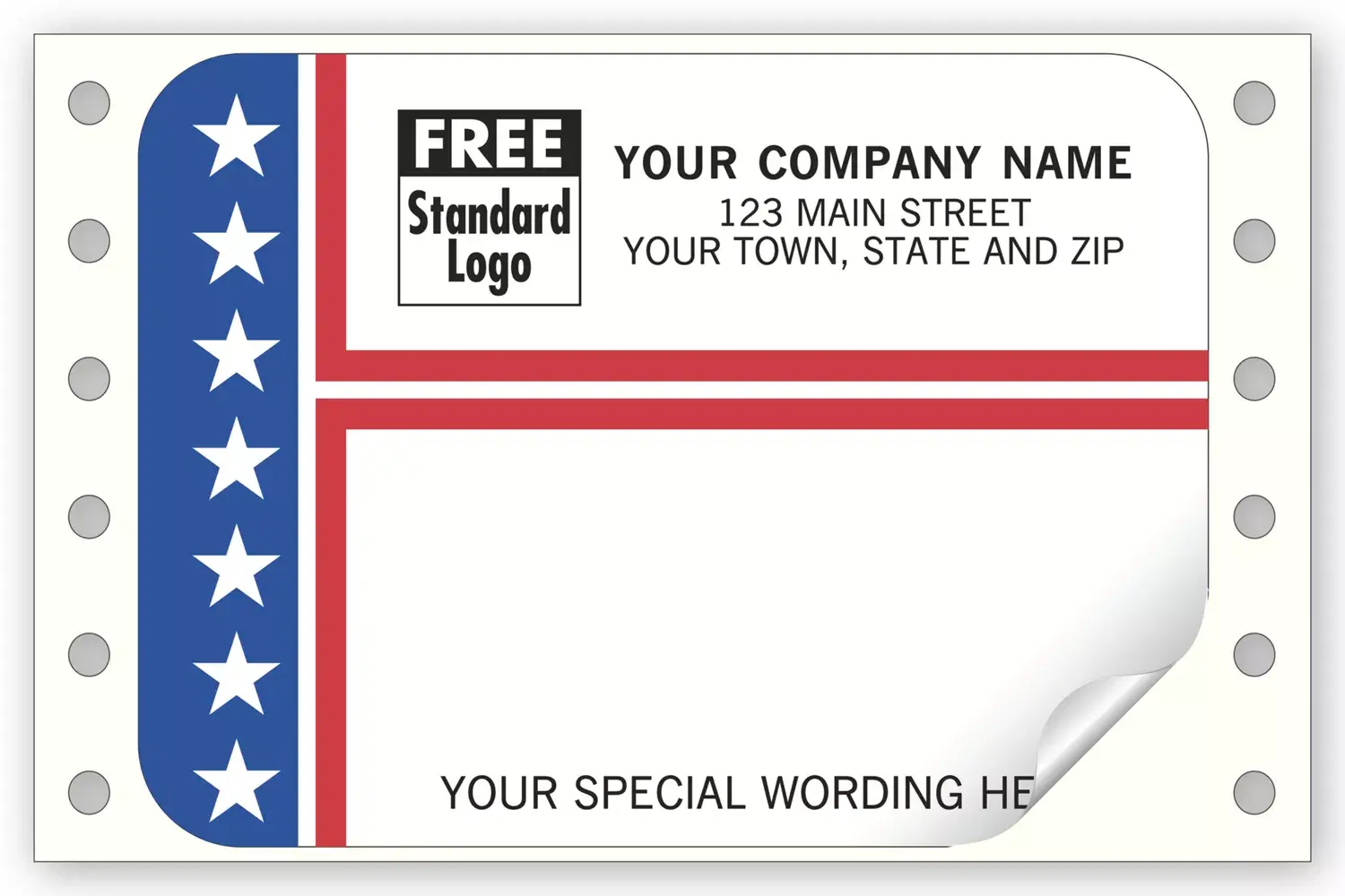 9365 - Patriotic Continuous Mailing Labels