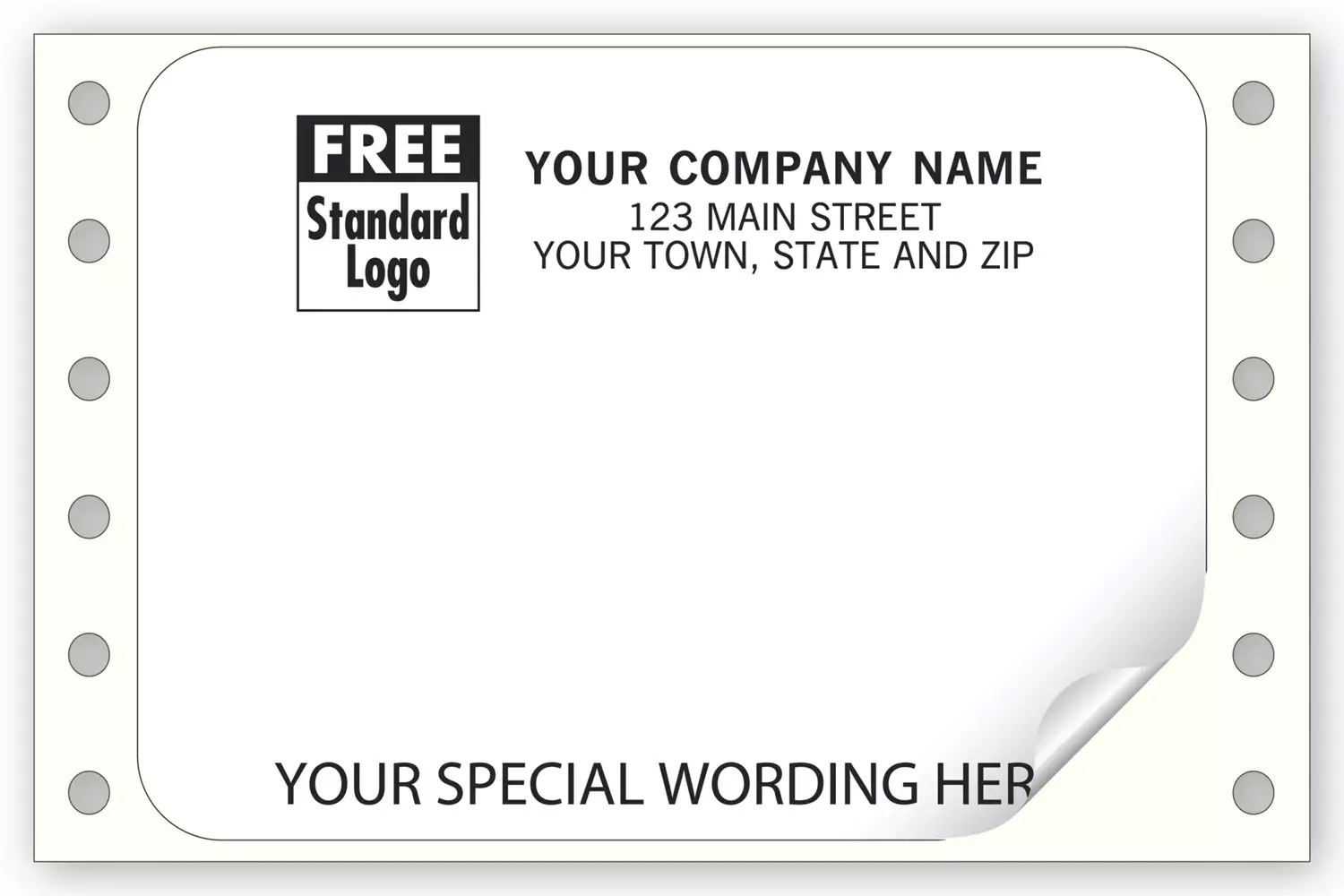 9390 - Continuous Mailing Labels, Plain