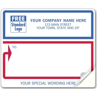 12688 - Laser/Inkjet Mailing Labels, Red & Blue