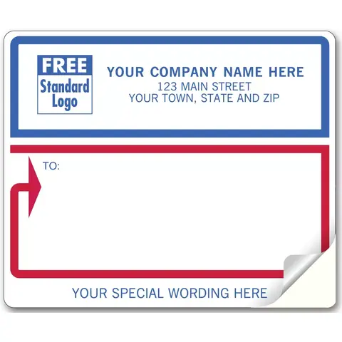 12688 - Laser/Inkjet Mailing Labels, Red & Blue