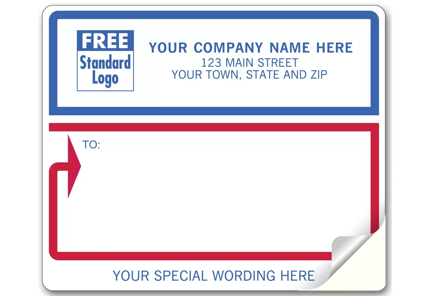 12688 - Laser/Inkjet Mailing Labels, Red & Blue