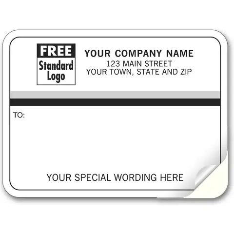 70 - Padded Mailing Labels, Black & White