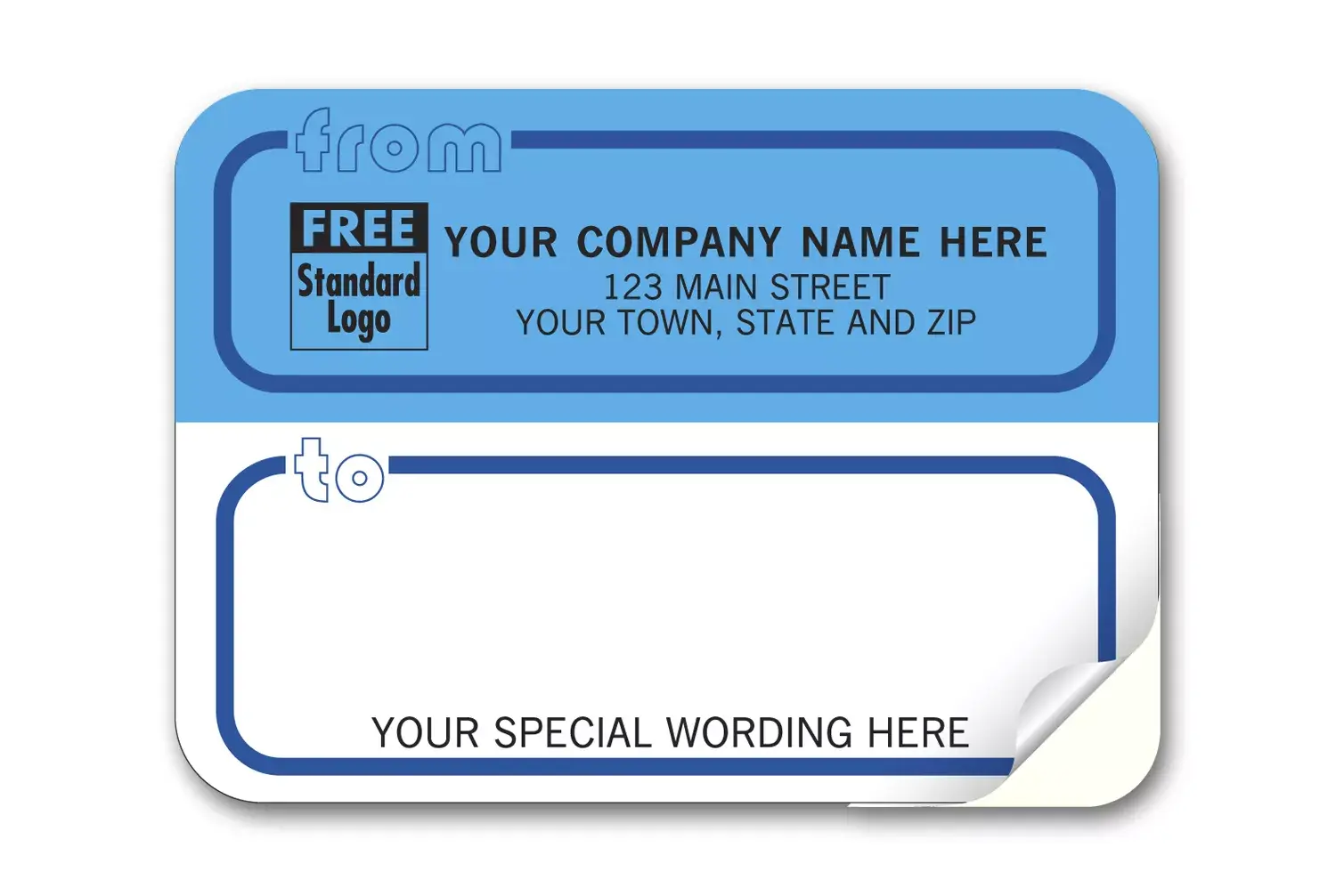 71 - Padded Mailing Labels, Corporate Blue