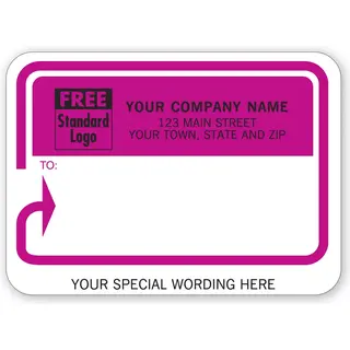 1207 - Padded Mailing Labels, Pink