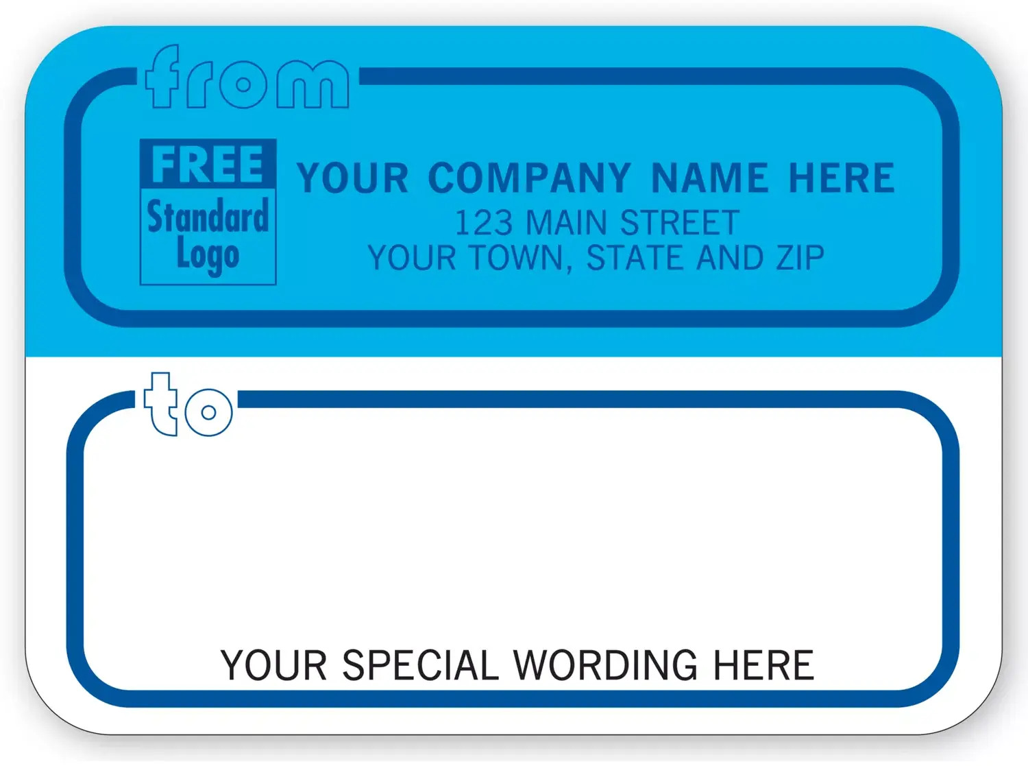 R71 - Mailing Label Rolls, Corporate Blue