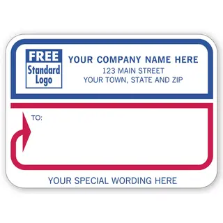R74 - Mailing Label Rolls, Red & Blue