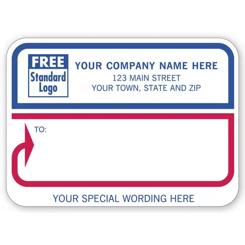 R74 - Mailing Label Rolls, Red & Blue