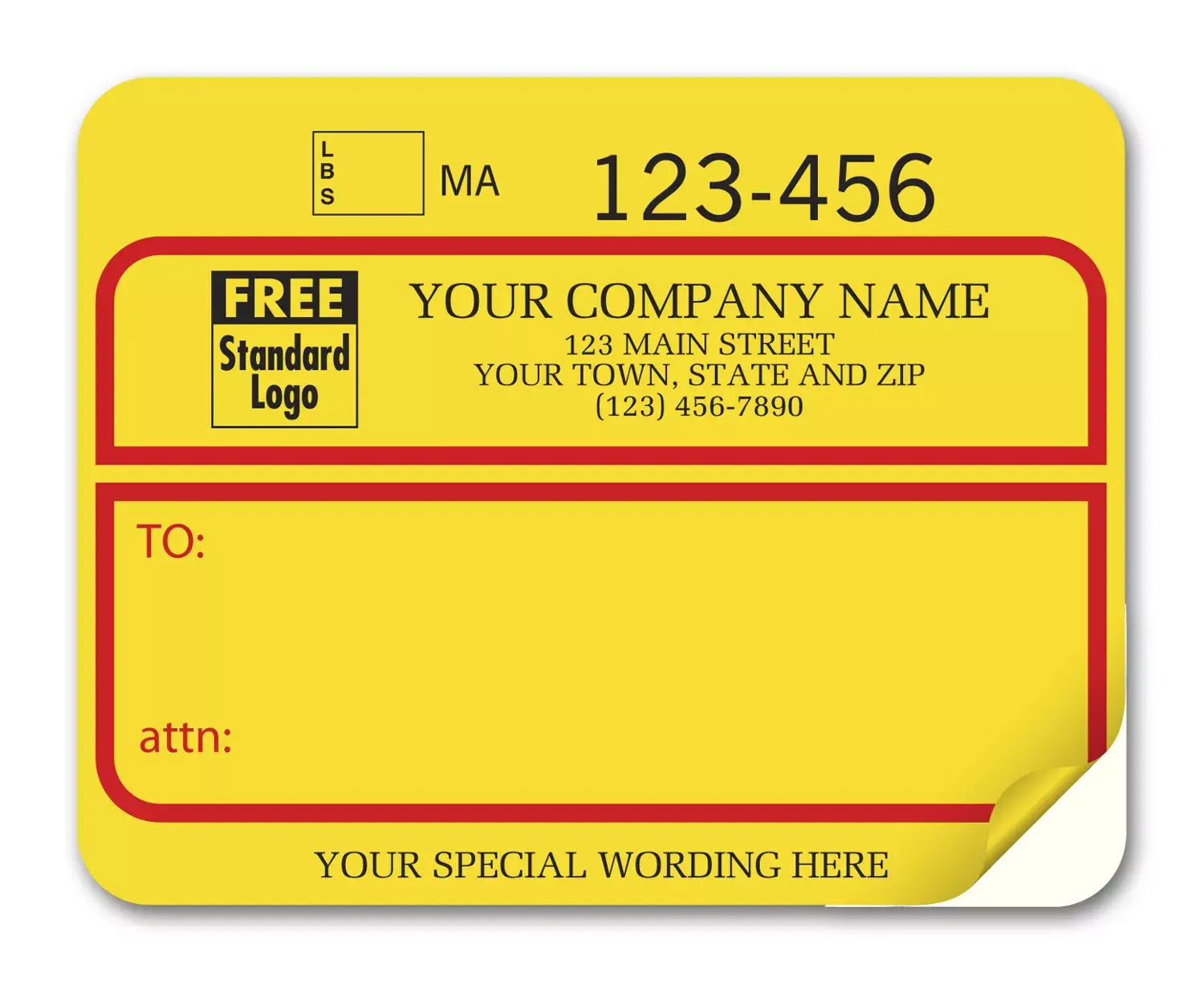 1200B - Custom Printed UPS Shipping Labels, Padded