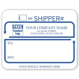 1546B - Customized UPS Labels, Blue, Padded