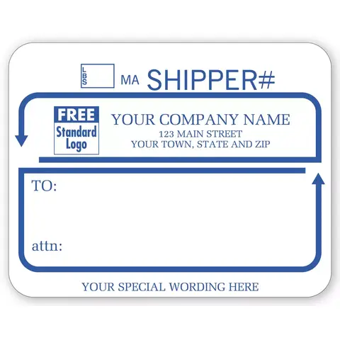 1546B - Customized UPS Labels, Blue, Padded
