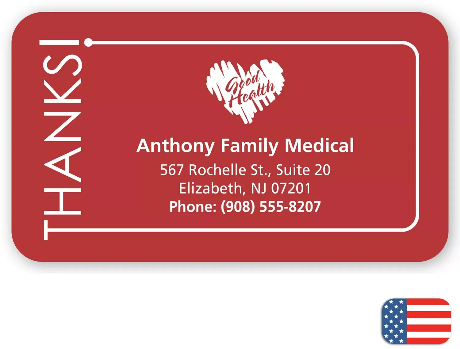 108866 - Custom Printed Thanks Magnets