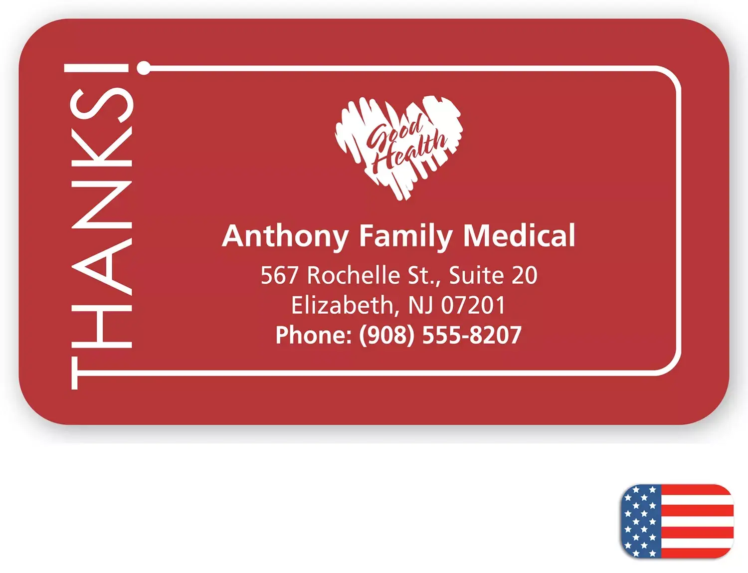 108866 - Custom Printed Thanks Magnets