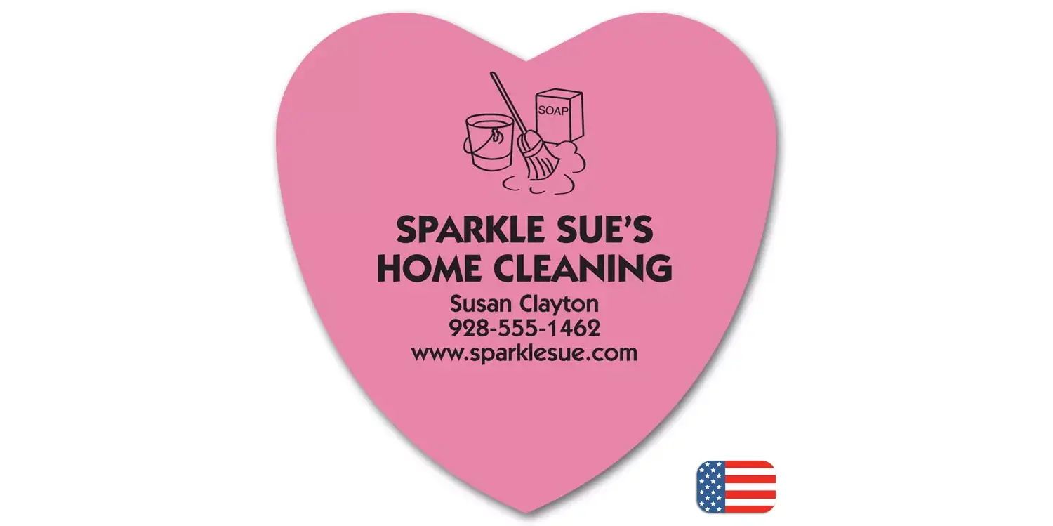 Custom Printed Heart Shaped Magnets