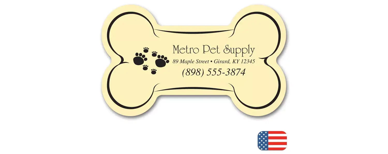 Custom Printed Dog Bone Magnets