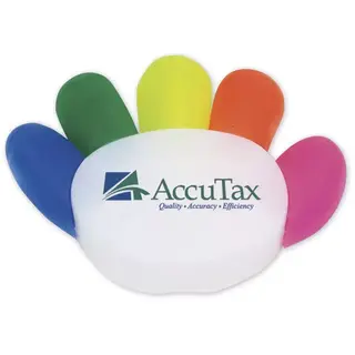 109527 - Custom Printed Hand with Five Colored Highlighters