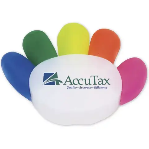 109527 - Custom Printed Hand with Five Colored Highlighters