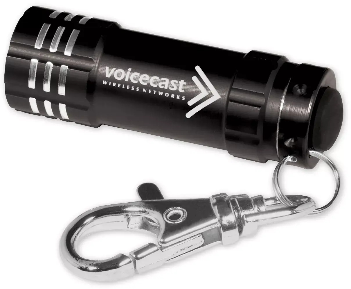 109521 - Custom Micro 3 LED Flashlight Key Chain