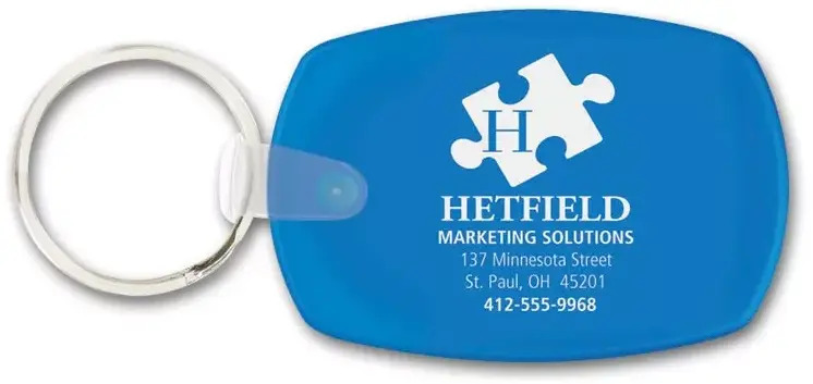 108914 - Custom Oblong Company Key Tags