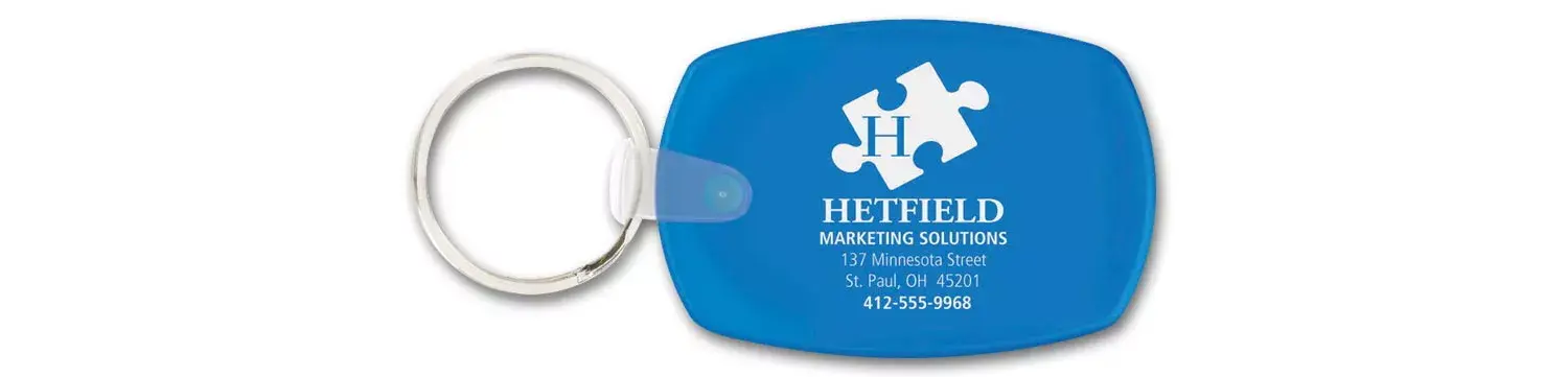 108914 - Custom Oblong Company Key Tags