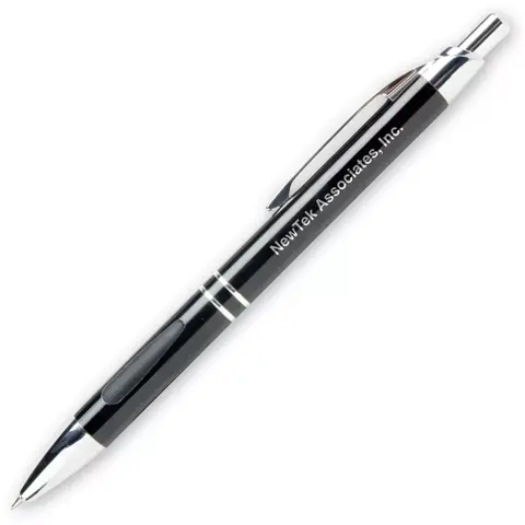 109132 - Custom Company Pen with Black Ink and Silver Tips