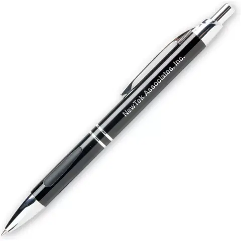 109132 - Custom Company Pen with Black Ink and Silver Tips