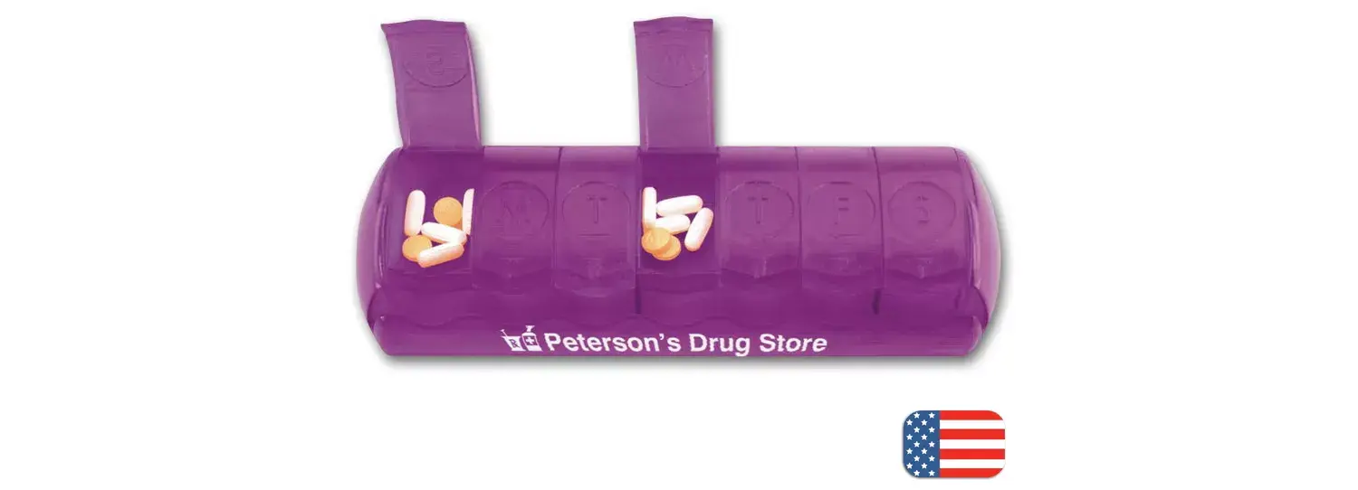 Custom Printed 7-Day Pill Boxes