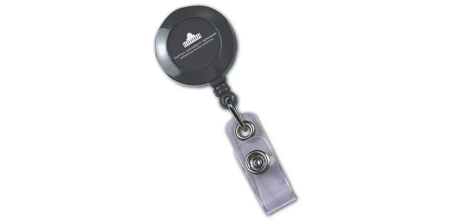 108485 - Custom Printed Badge Holders with Logo, Round