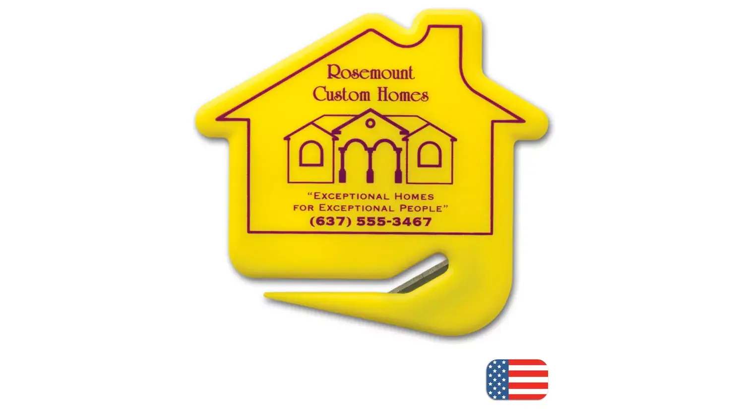 108525 - Custom House-Shaped Envelope Openers with Logo
