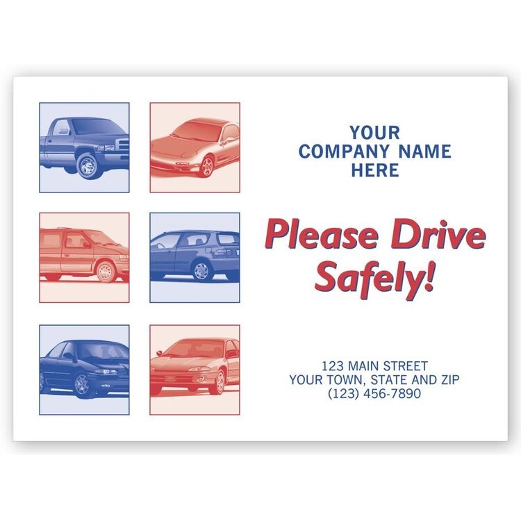 6517 - Car Floor Mats, "Please Drive Safely!"