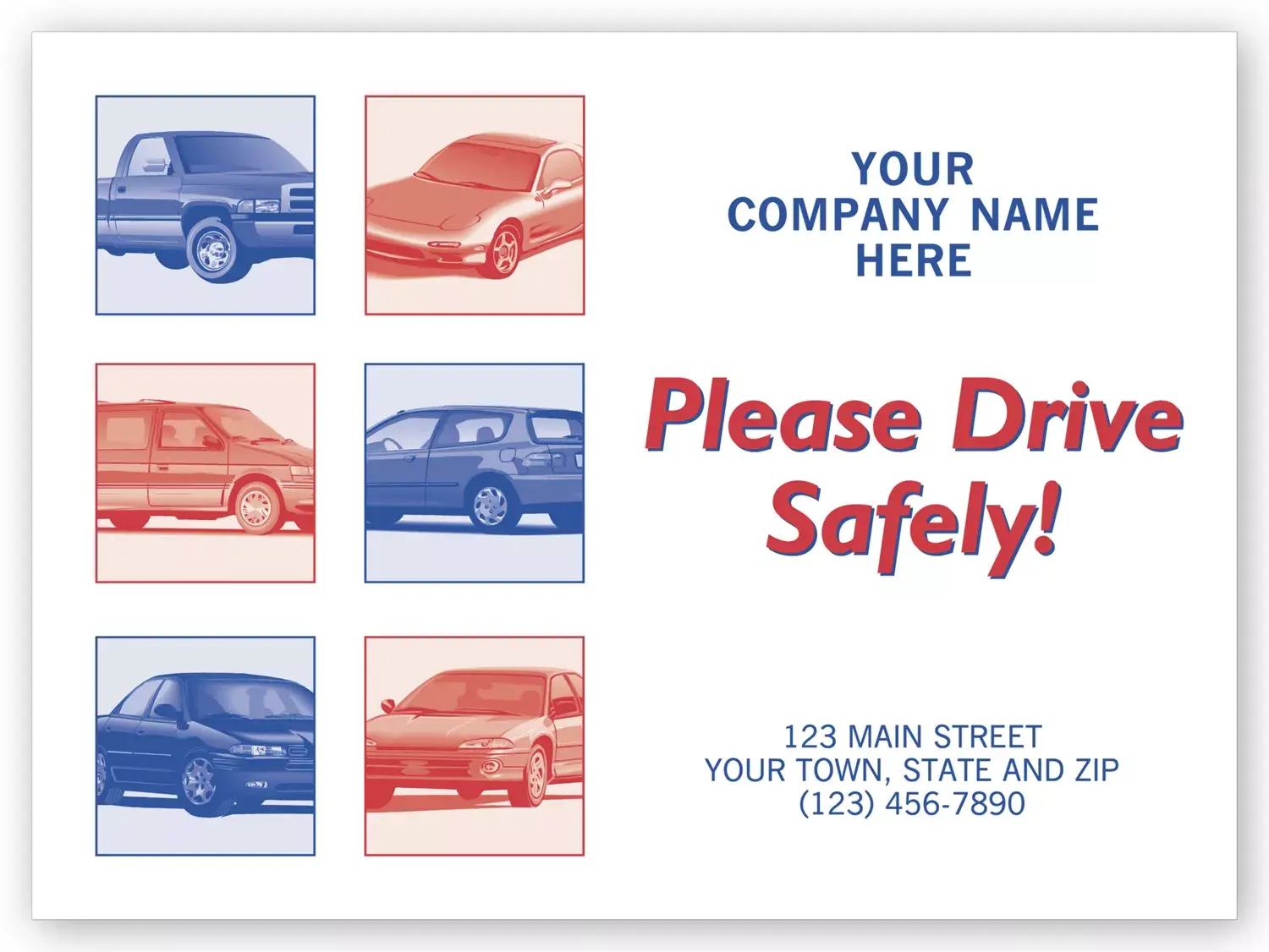 6517 - Car Floor Mats, "Please Drive Safely!"