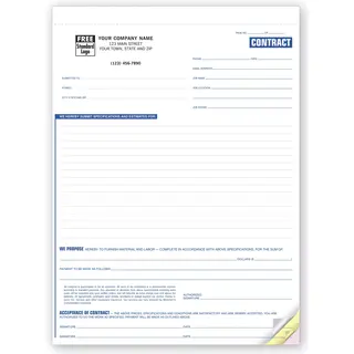 254 - Custom Printed Business Contracts