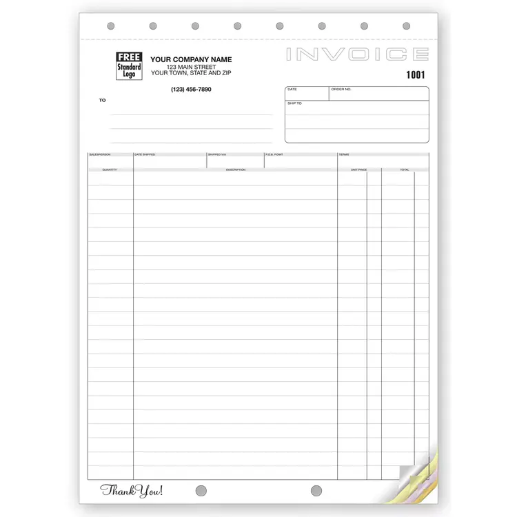 106 - Business Invoices, Carbonless Format