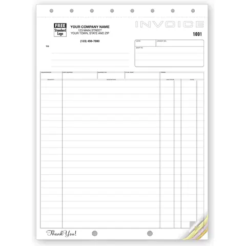 106 - Business Invoices, Carbonless Format