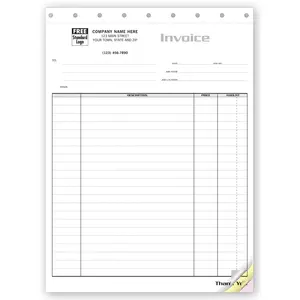 209 - Job Invoices, Carbonless Paper