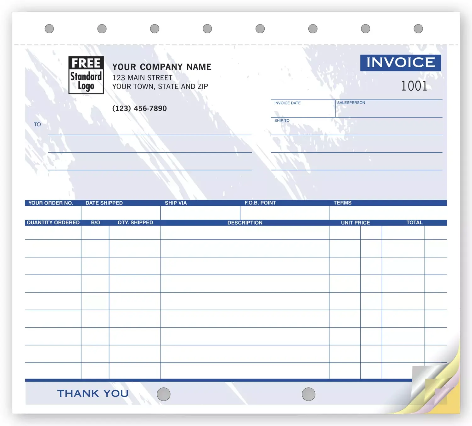 121T - Compact Shipping Invoices Printed on Carbonless Paper